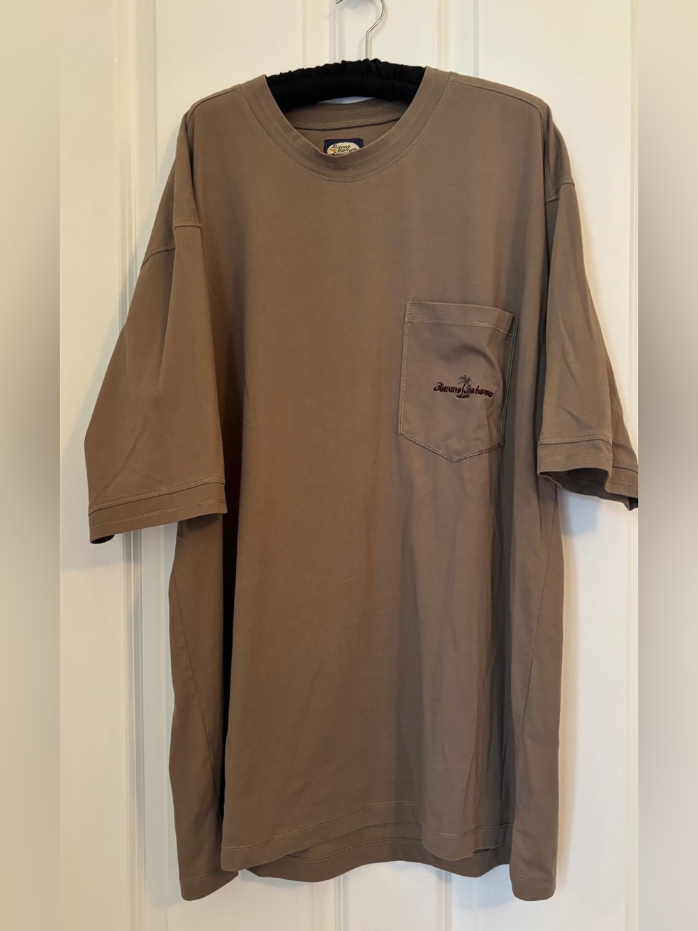 Tommy Bahama - Men’s Tan/Brown Short Sleeve Pocket Tee with Embroidered Logo XXL